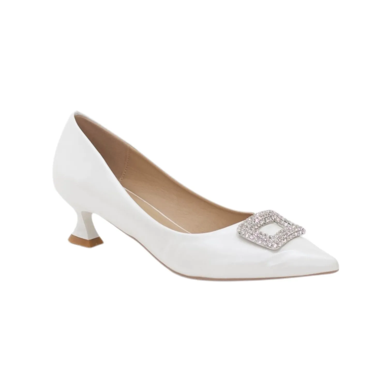 Maura 4.5cm kitten heel court shoes with a reg crystal-embellished trim
