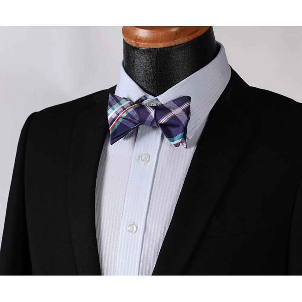 Mens Burgundy Floral Cotton Pre Tied Bow Tie