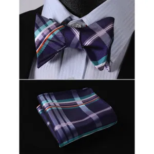 Mens Burgundy Floral Cotton Pre Tied Bow Tie