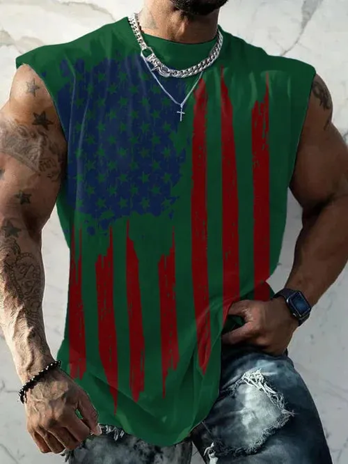 Men's Casual Printed Tank Top