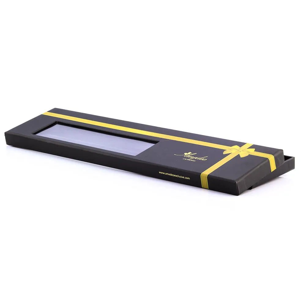 Men's jacquard Black White Premium Neck Tie With Gift Box