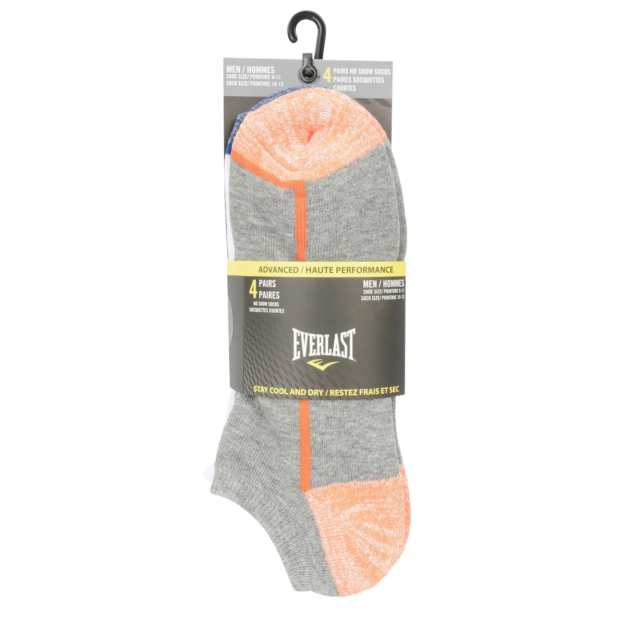 Men's No Show Socks - 4 Pack