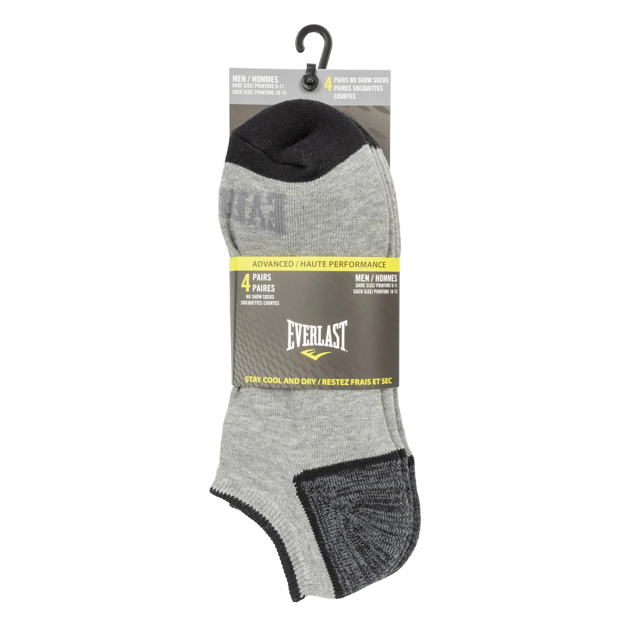 Men's No Show Socks - 4 Pack