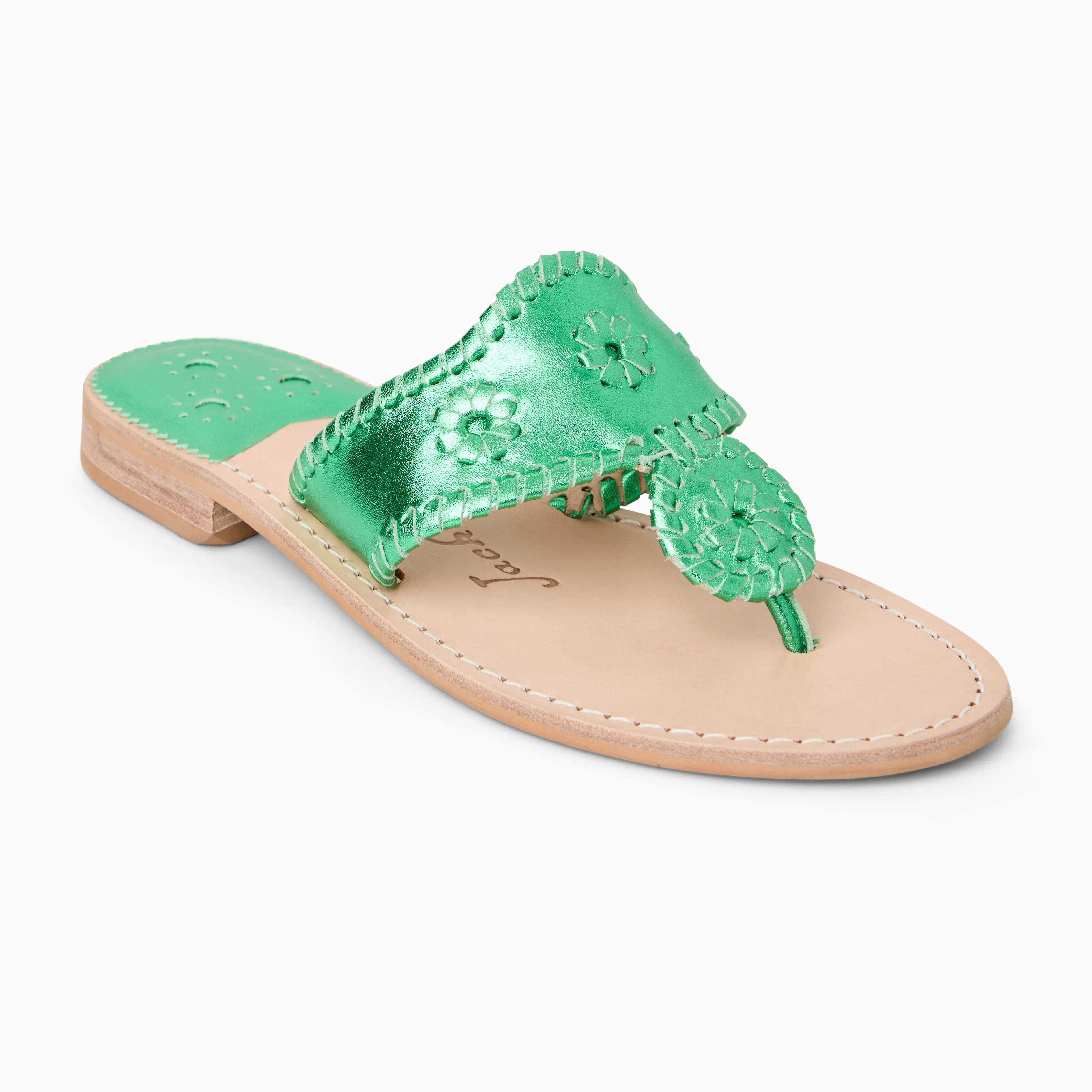 Metallic Jacks Flat Sandal
