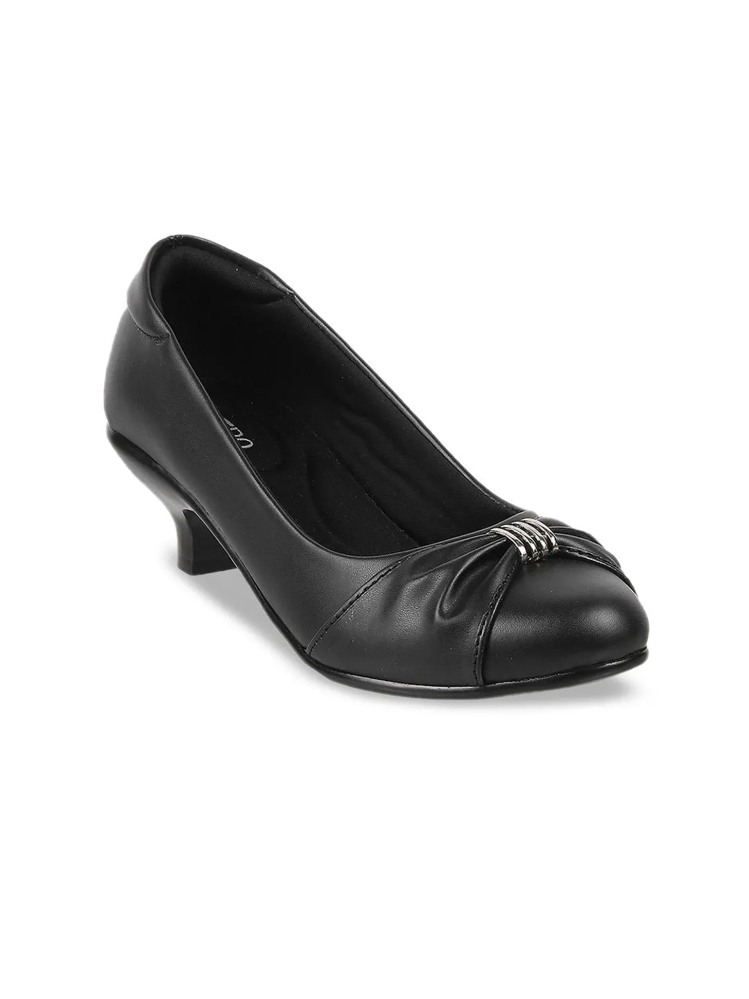 Metro Black Kitten Pumps
