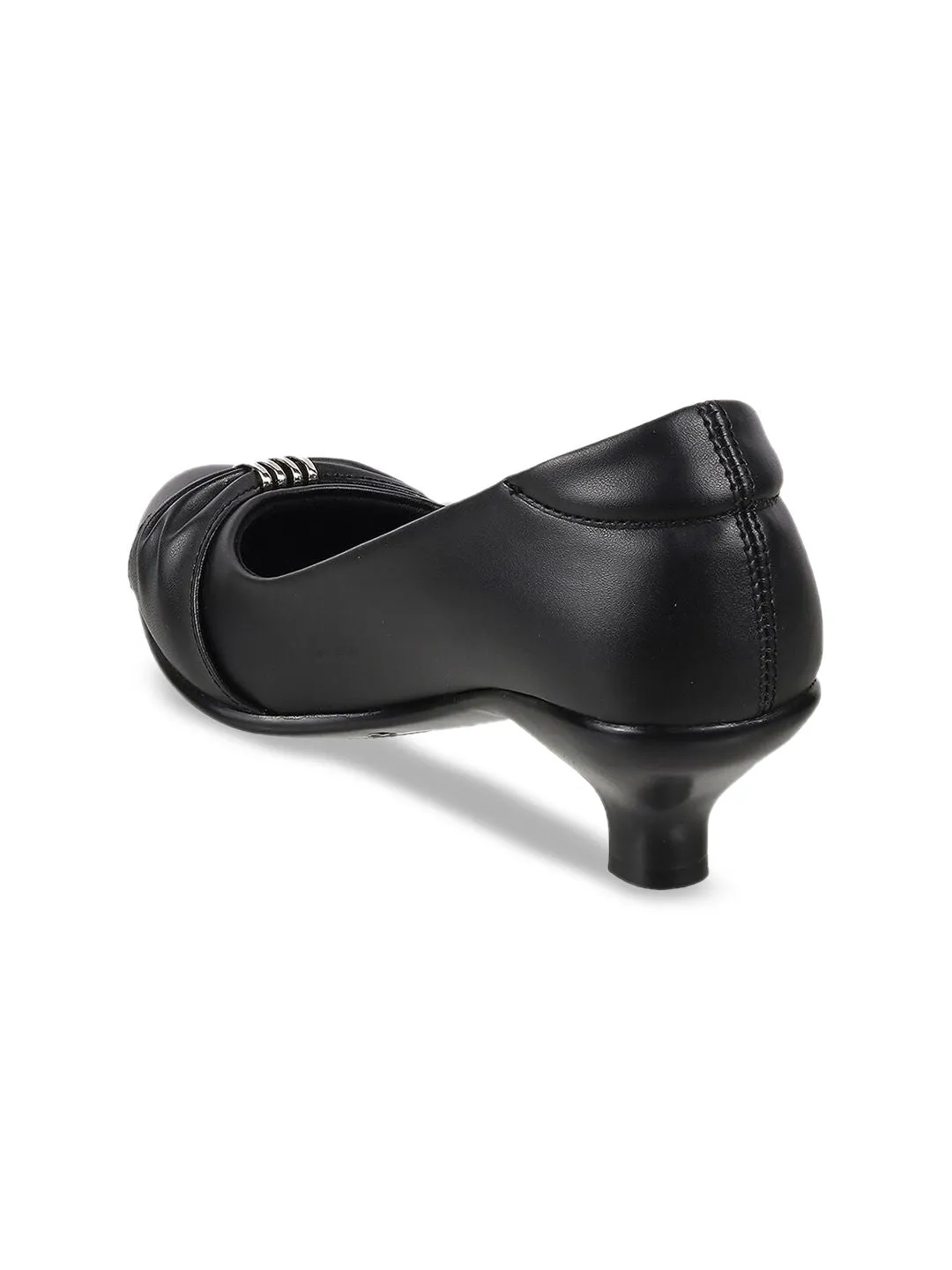 Metro Black Kitten Pumps