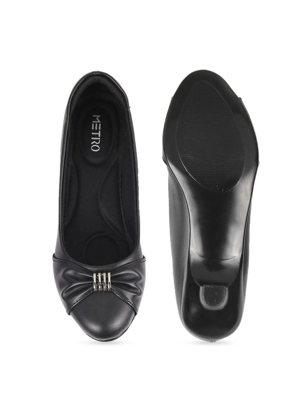 Metro Black Kitten Pumps