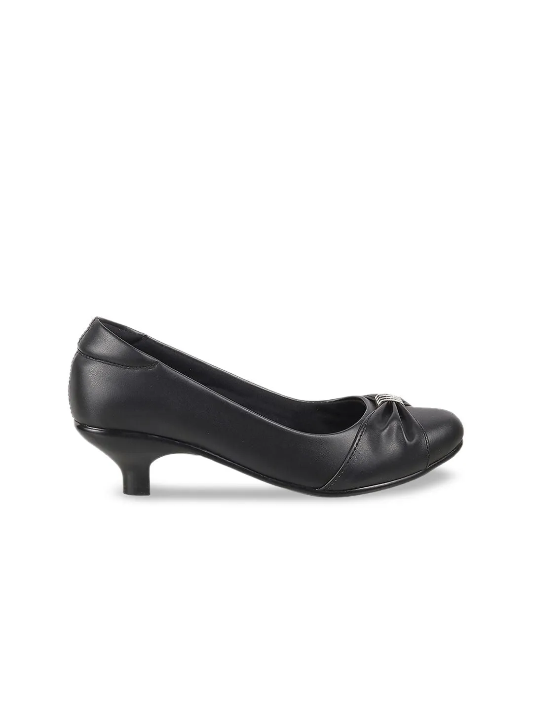 Metro Black Kitten Pumps