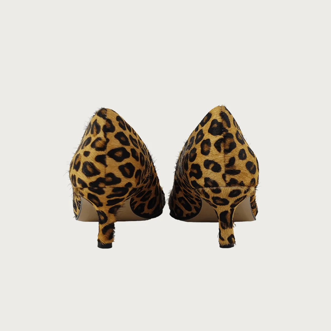MILK LEOPARD CAVALLINO LEATHER
