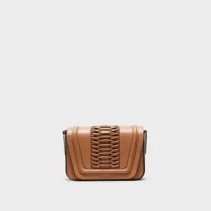 Mini Eugenia braided camel crossbody
