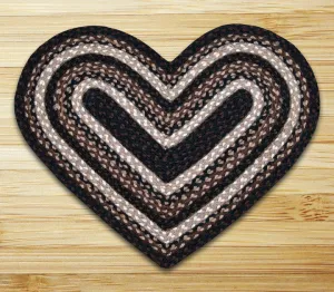 Mocha/Frappuccino C-313 Heart Shaped Jute Rug