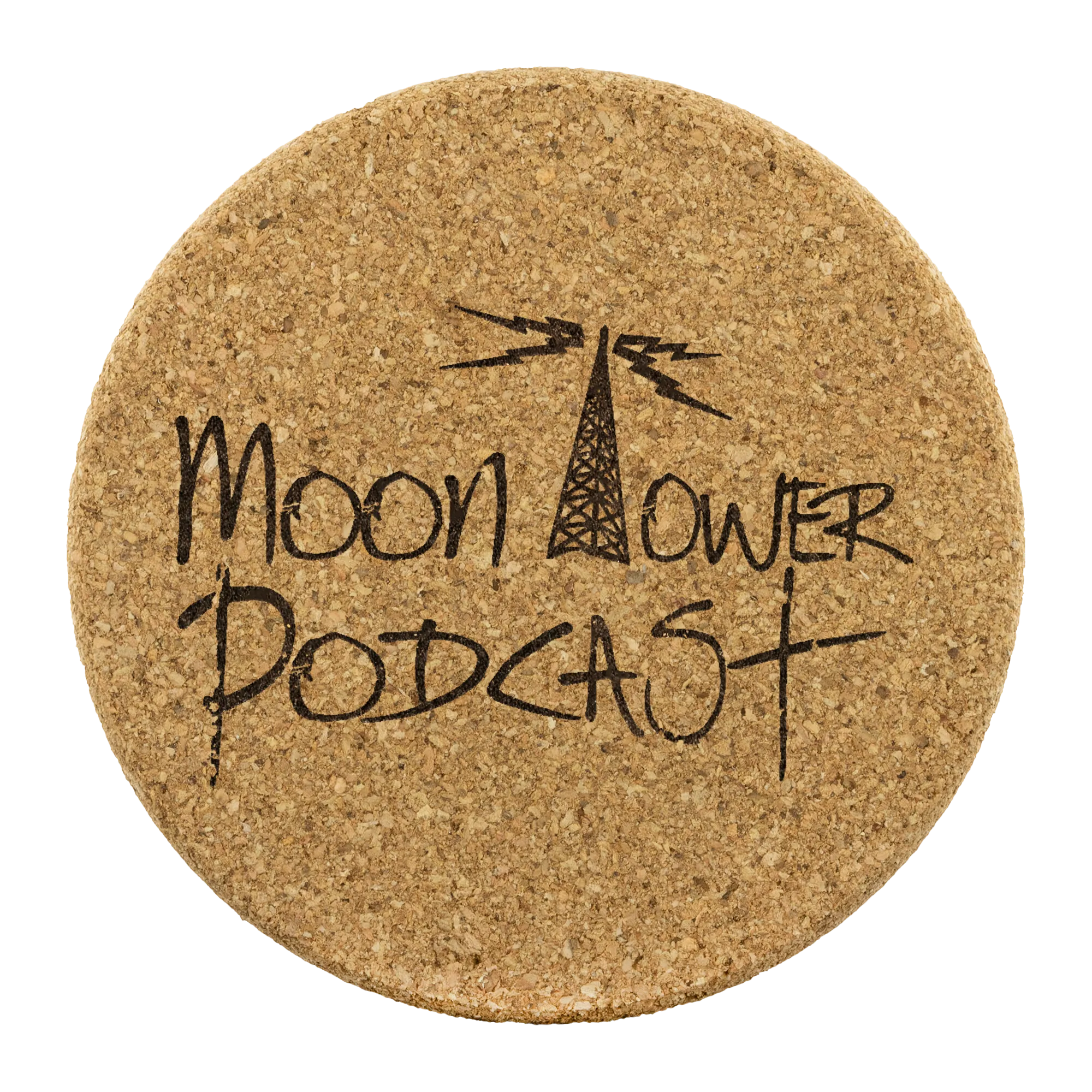 Moon Tower Podcast - Cork Coaster Set