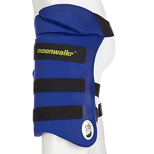 Moonwalkr ENDOS Thigh Guards, Lower Body Safety, Protection Equipment for Cricket Players, Flexible Fit, Cricket Thigh Pads for Adults, Boys and Men, Right Hand Batsman, Medium, Blue