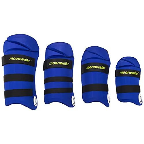 Moonwalkr ENDOS Thigh Guards, Lower Body Safety, Protection Equipment for Cricket Players, Flexible Fit, Cricket Thigh Pads for Adults, Boys and Men, Right Hand Batsman, Medium, Blue