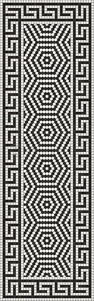 Mosaic E "Jackson Heights" Vinyl Floorcloth - Spicher & Co.