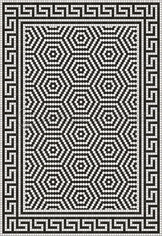 Mosaic E "Jackson Heights" Vinyl Floorcloth - Spicher & Co.