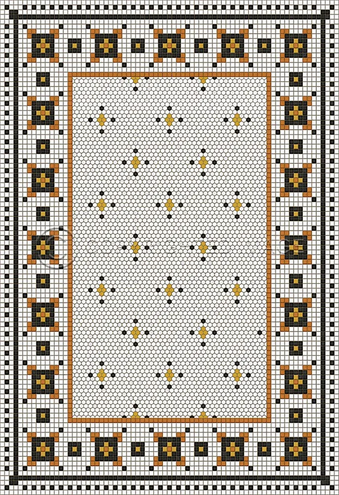Mosaic G "Rawson Street" Vinyl Floorcloth - Spicher & Co.