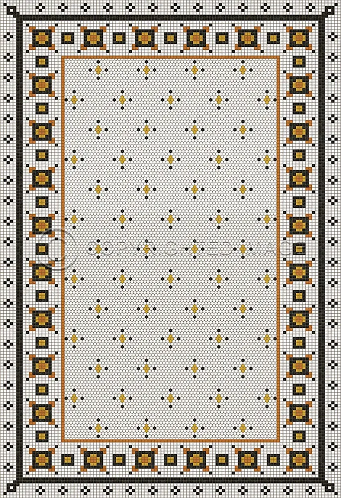 Mosaic G "Rawson Street" Vinyl Floorcloth - Spicher & Co.