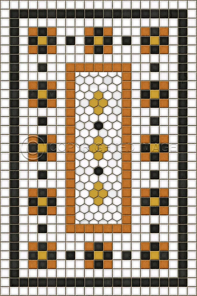 Mosaic G "Rawson Street" Vinyl Floorcloth - Spicher & Co.
