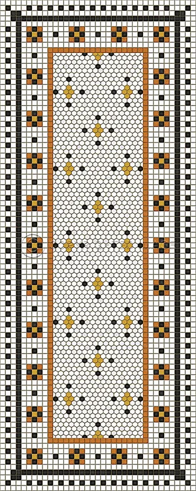 Mosaic G "Rawson Street" Vinyl Floorcloth - Spicher & Co.