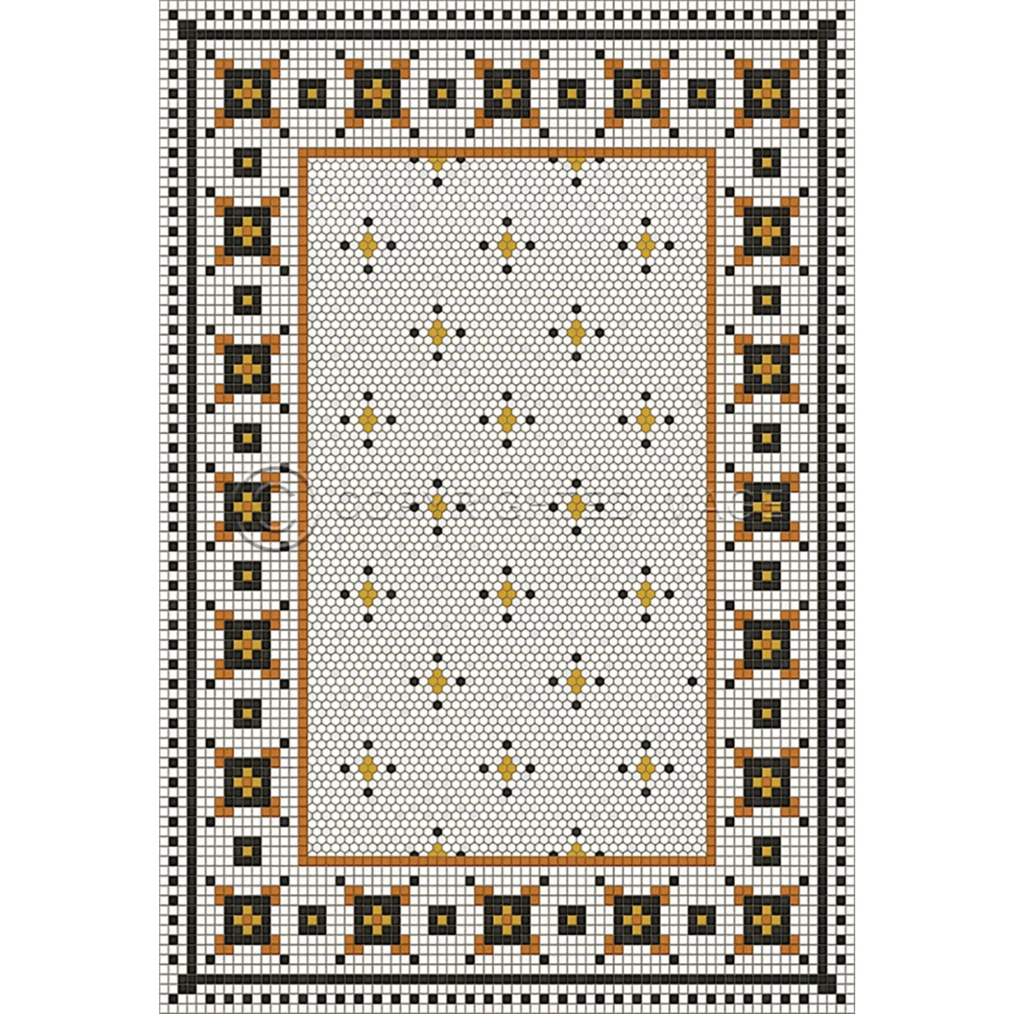 Mosaic G "Rawson Street" Vinyl Floorcloth - Spicher & Co.