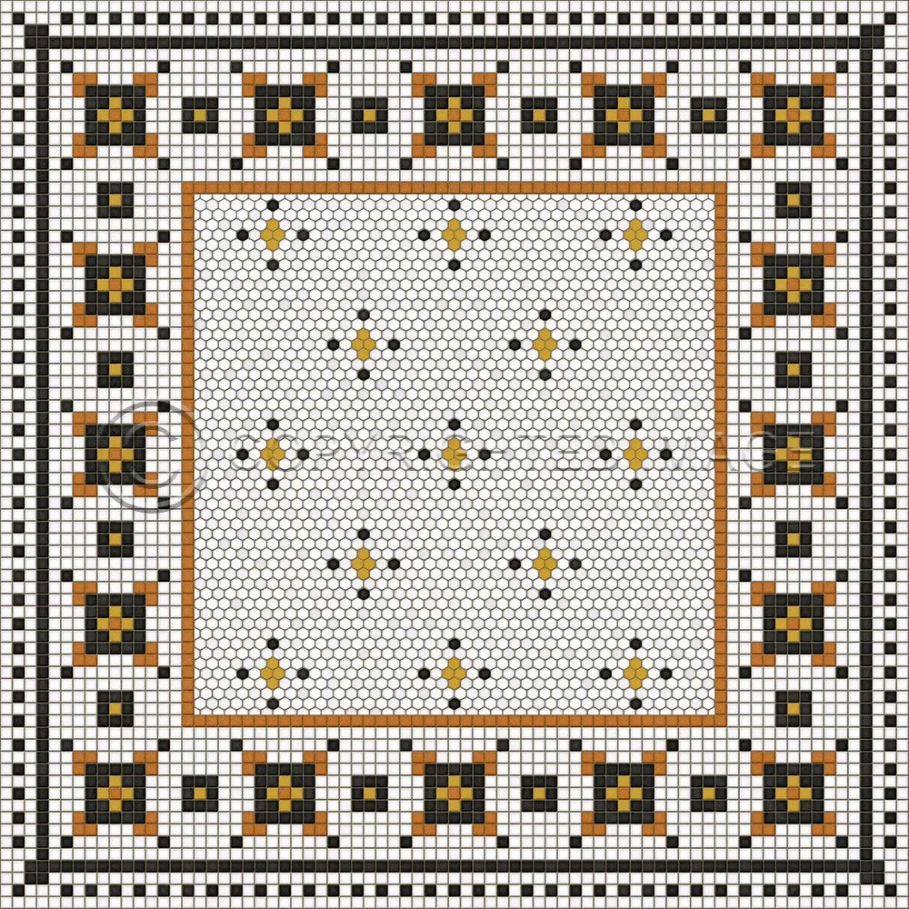 Mosaic G "Rawson Street" Vinyl Floorcloth - Spicher & Co.