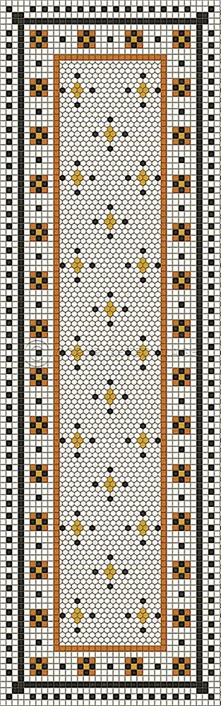 Mosaic G "Rawson Street" Vinyl Floorcloth - Spicher & Co.