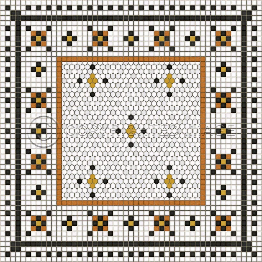 Mosaic G "Rawson Street" Vinyl Floorcloth - Spicher & Co.
