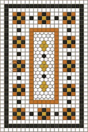 Mosaic G "Rawson Street" Vinyl Floorcloth - Spicher & Co.