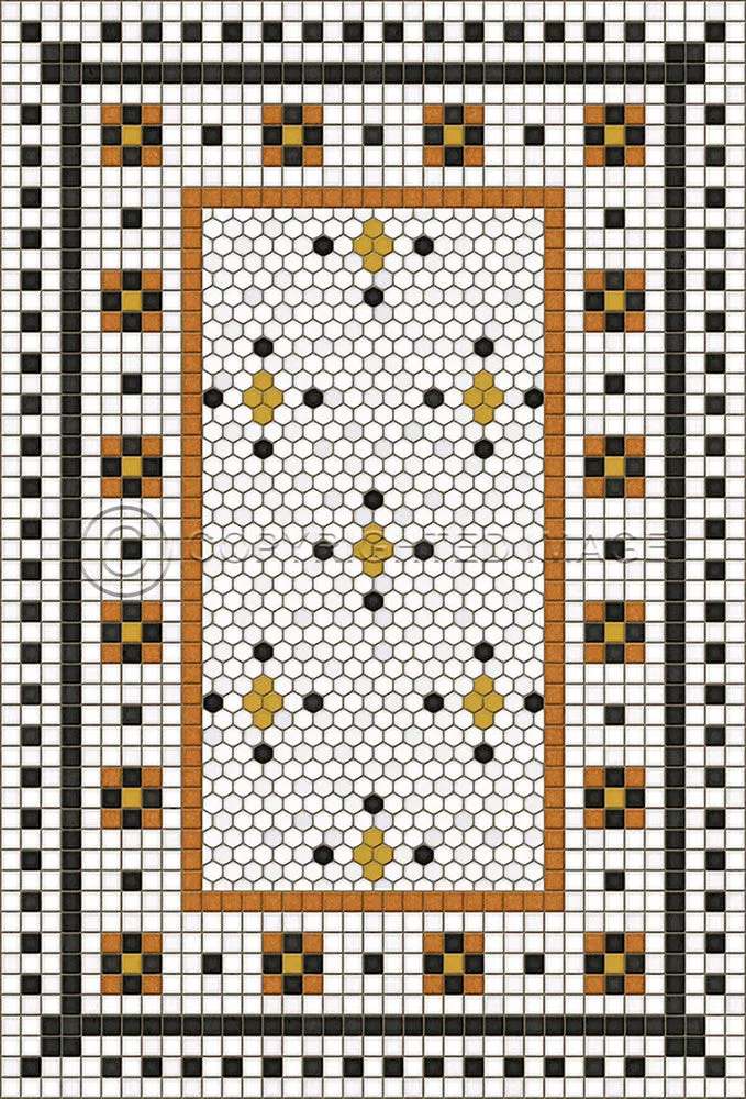 Mosaic G "Rawson Street" Vinyl Floorcloth - Spicher & Co.