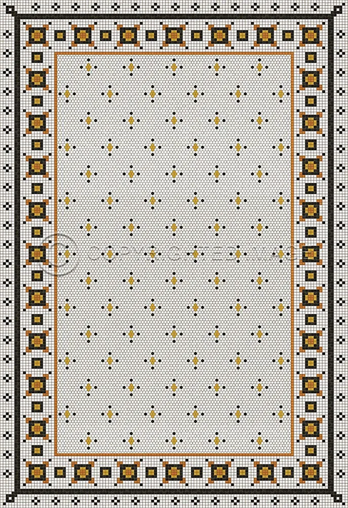 Mosaic G "Rawson Street" Vinyl Floorcloth - Spicher & Co.