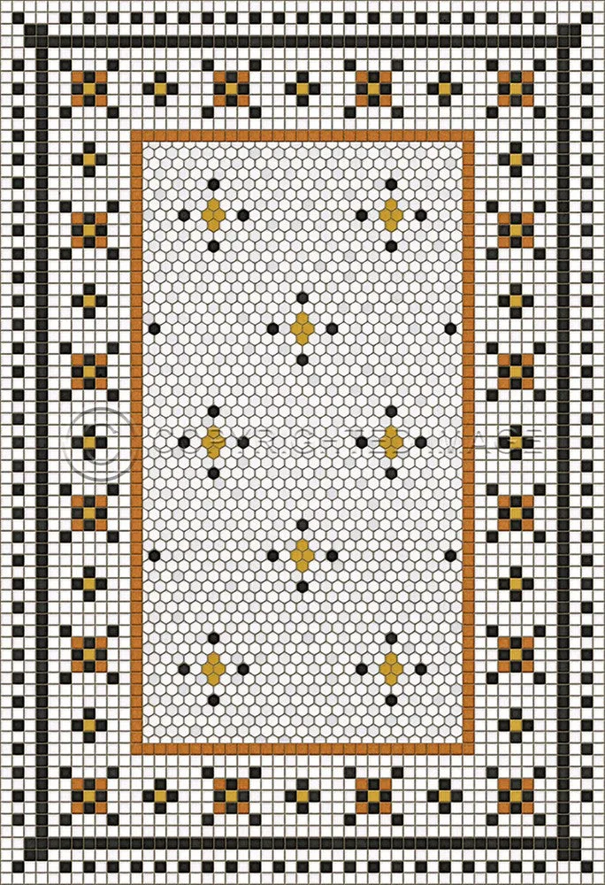 Mosaic G "Rawson Street" Vinyl Floorcloth - Spicher & Co.