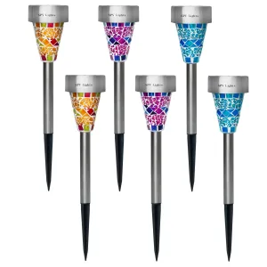 Mosaic Solar Border Lights (Set of 6)