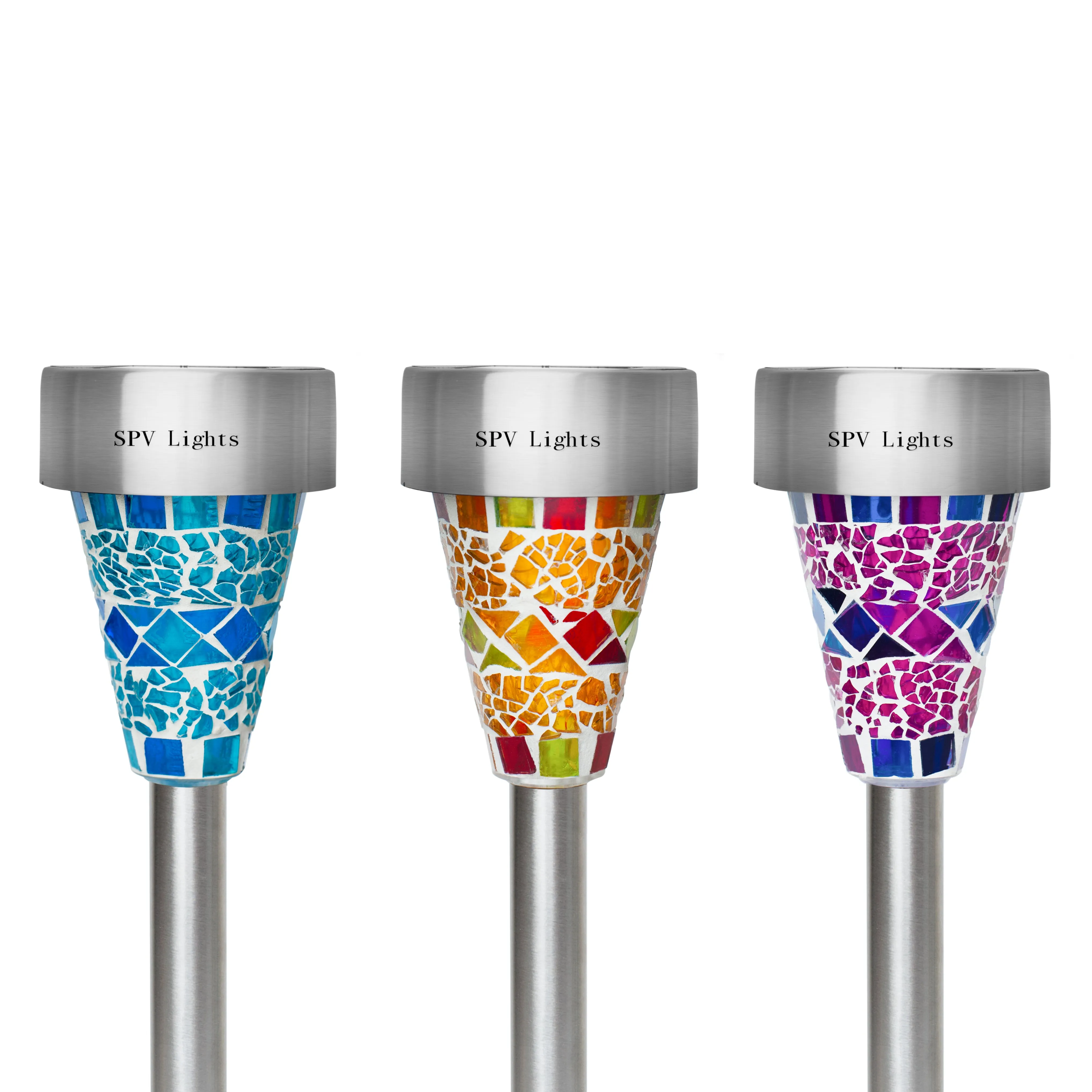 Mosaic Solar Border Lights (Set of 6)