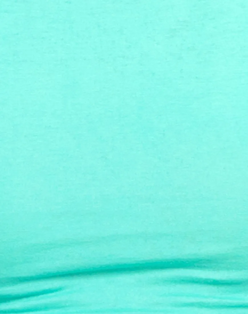 Motel Folly Strappy Crop in Aquamarine