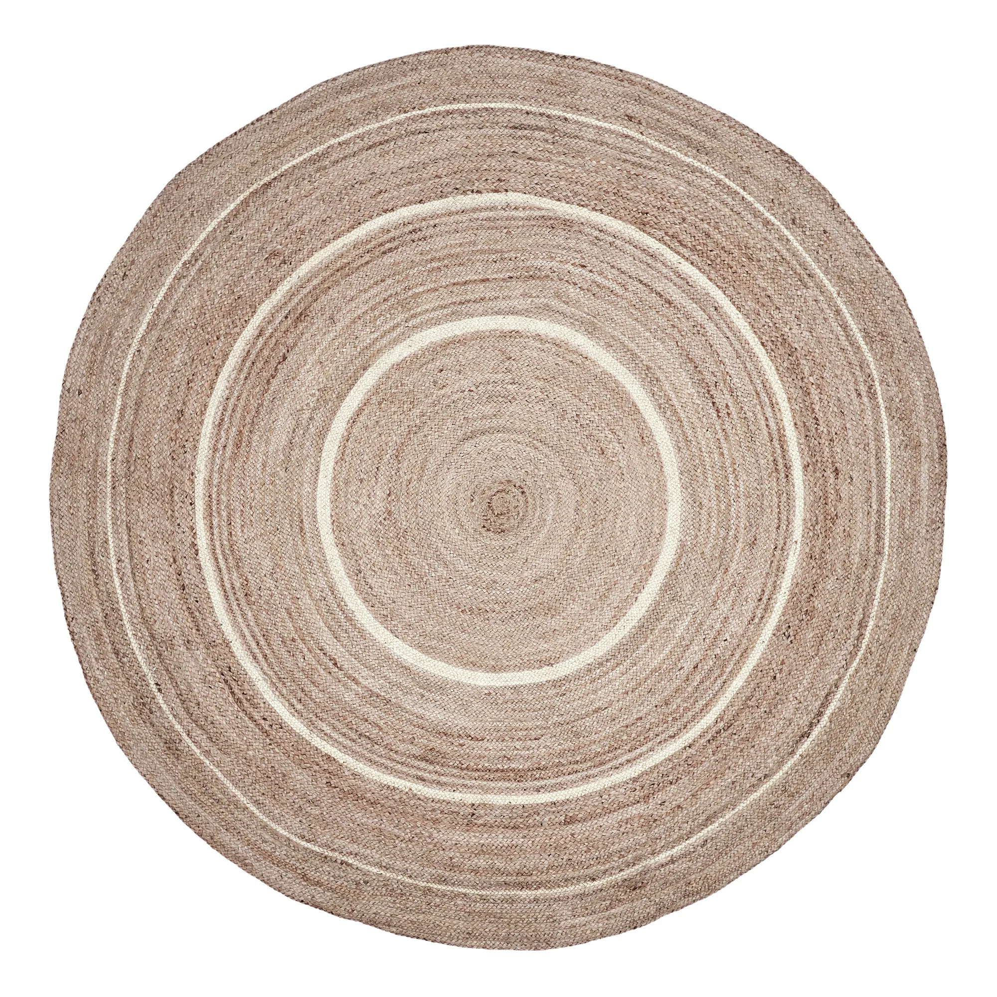 Natural & Creme Jute Braided Rug