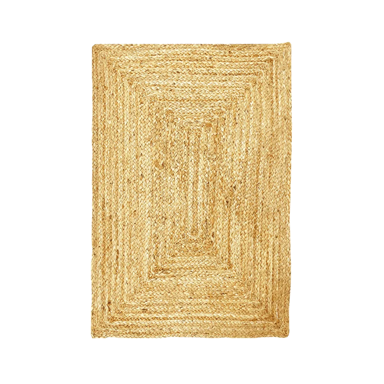 Natural Braided Rectangular Jute Rug