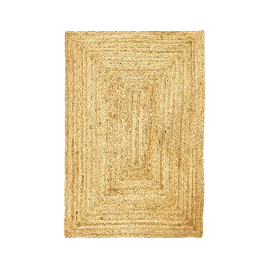 Natural Braided Rectangular Jute Rug