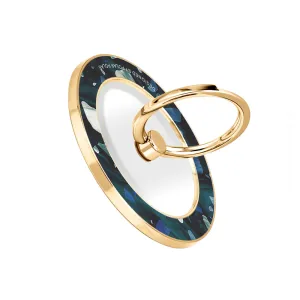 Nordic Terrazzo Gem - Golden MagSafe Phone Grip and Ring Holder Stand