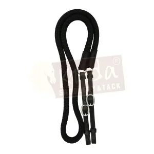 Nylon Reins with Leather Ends - 3/4" (Assorted Colors)