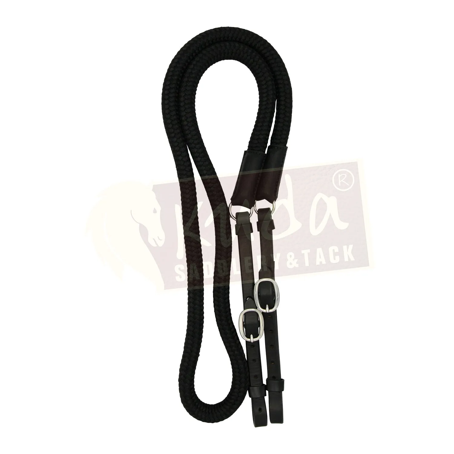 Nylon Reins with Leather Ends - 3/4" (Assorted Colors)