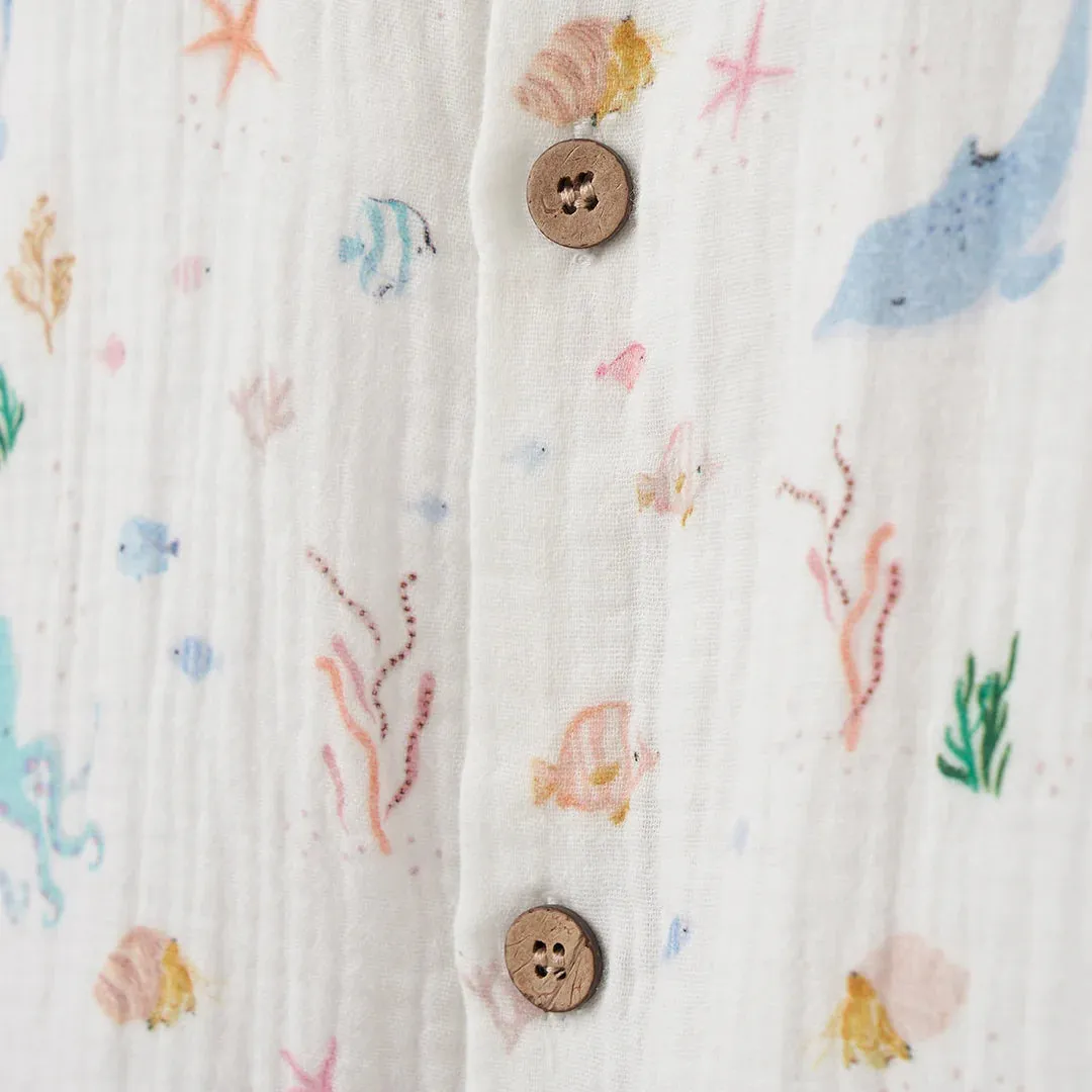Ocean Adventure Organic Muslin Tee   Short Set