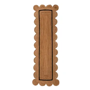 Olive Green Scallop Jute Rug