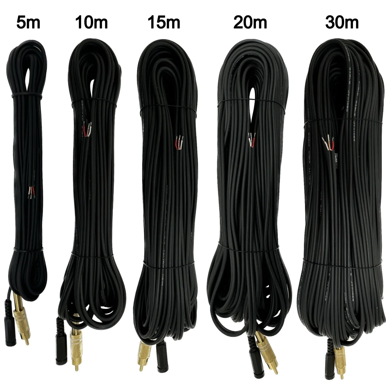 Outdoor Waterproof CCTV Microphone Long Cable RCA Phono Output 2.1mm 12v DC Input