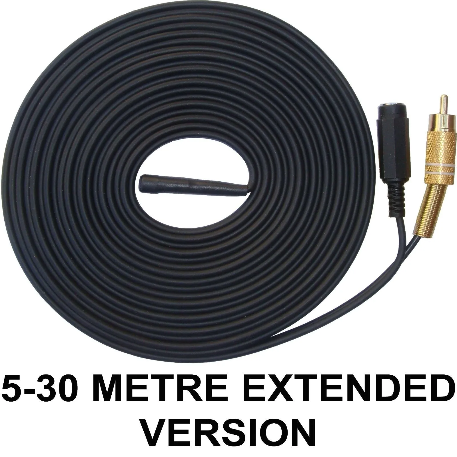Outdoor Waterproof CCTV Microphone Long Cable RCA Phono Output 2.1mm 12v DC Input