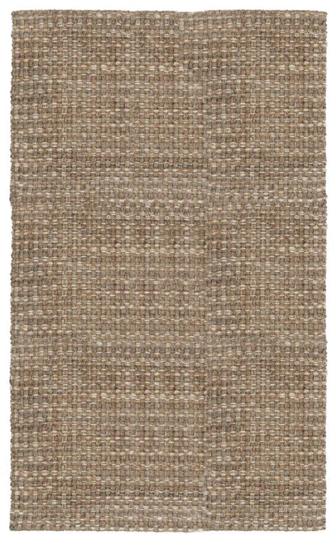 Panama Jute Rug: 8 x 10 - Natural/Ivory/Gray