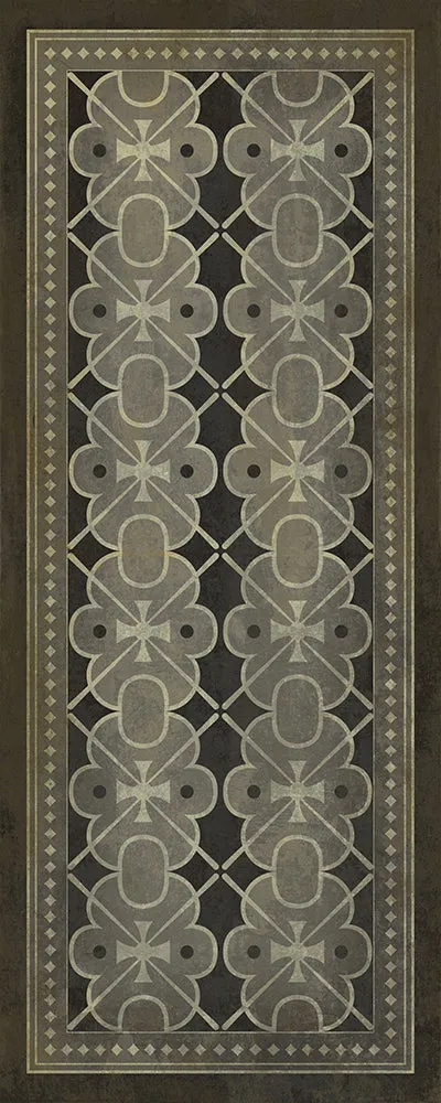 Pattern 05 "Dorian Gray" Vinyl Floorcloth - Spicher & Co.