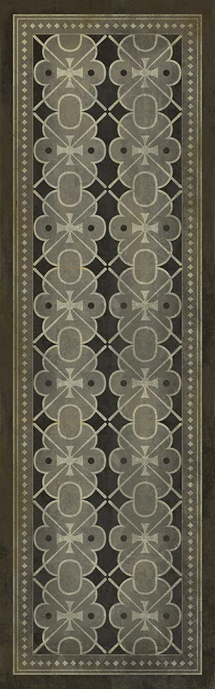 Pattern 05 "Dorian Gray" Vinyl Floorcloth - Spicher & Co.