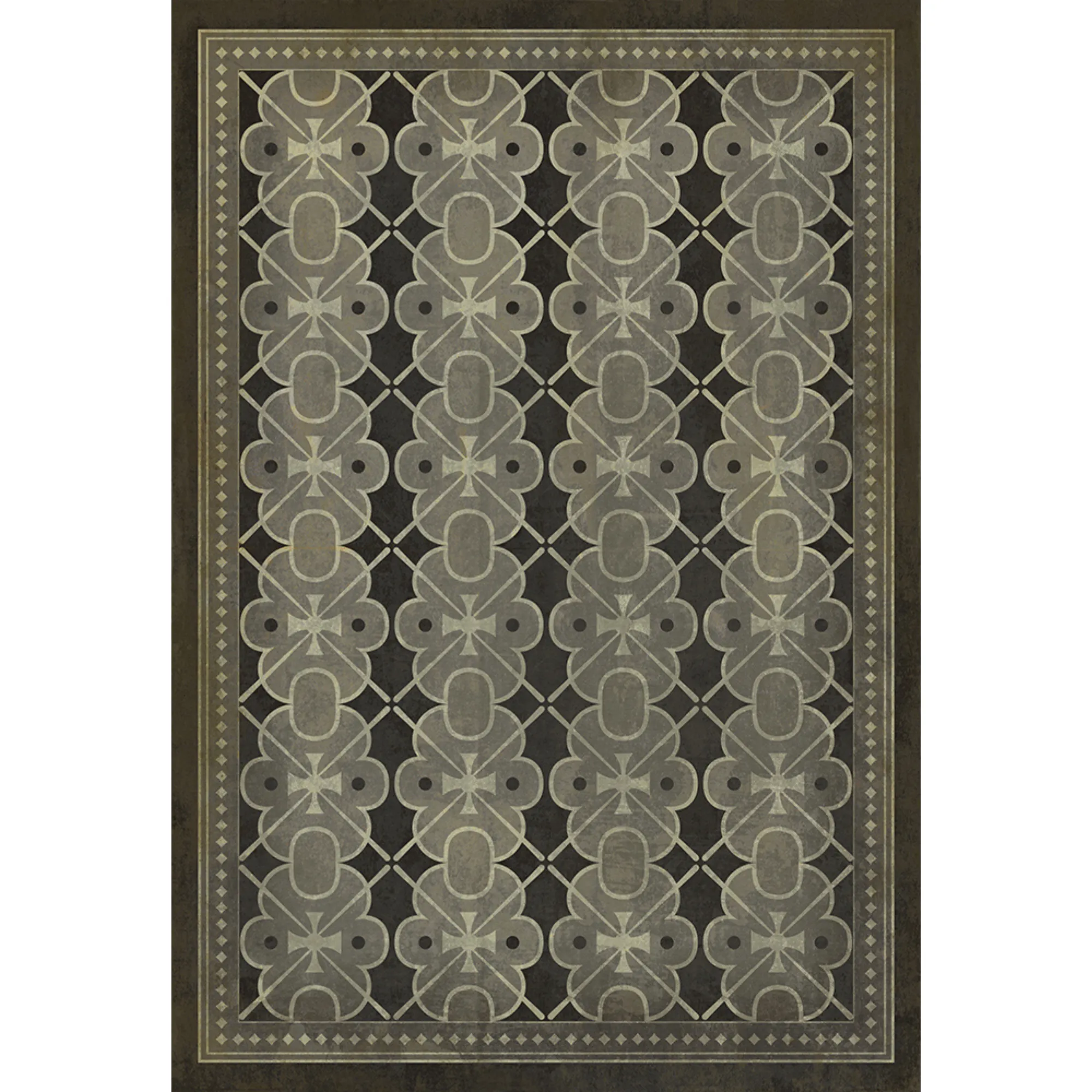 Pattern 05 "Dorian Gray" Vinyl Floorcloth - Spicher & Co.