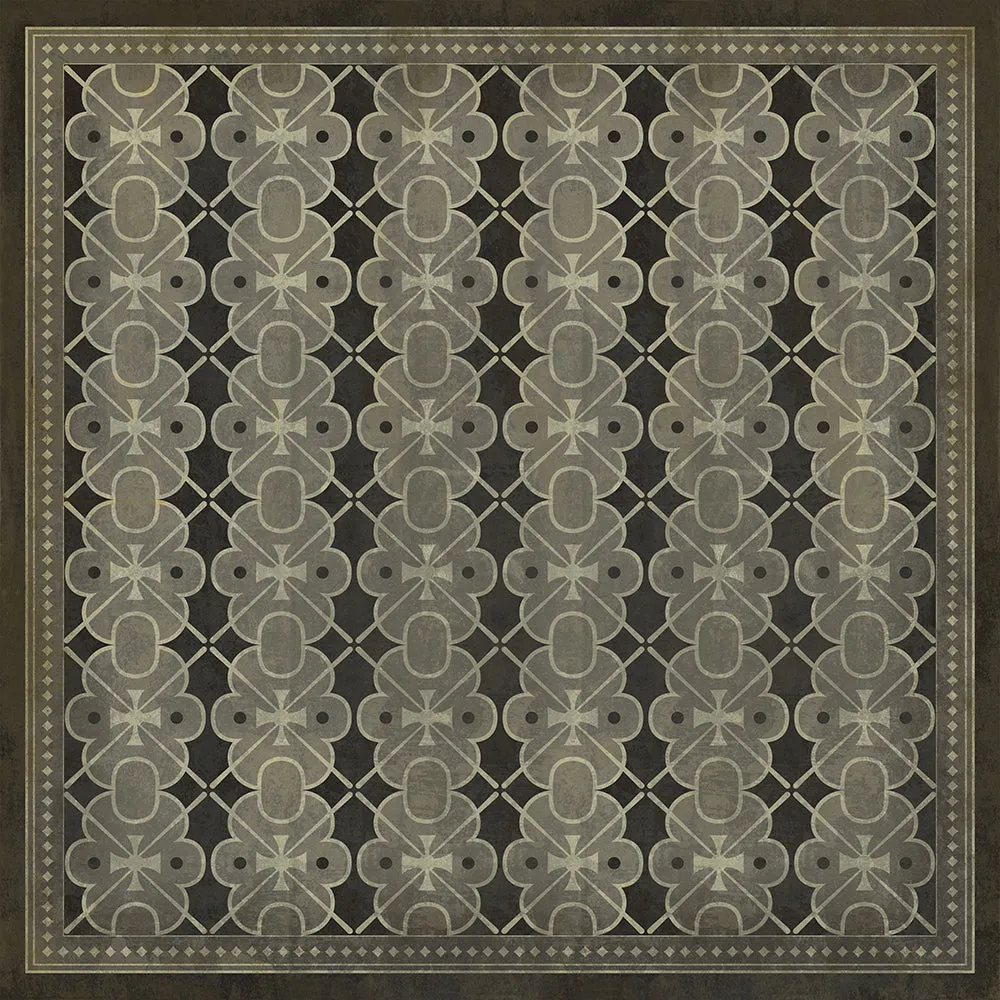 Pattern 05 "Dorian Gray" Vinyl Floorcloth - Spicher & Co.